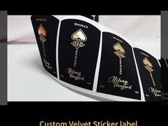 Προσαρμόσιμη εκτύπωση Χρυσό φύλλο Σφραγίδα Εμφυτογραφημένη Πρωταθμιαία Κουκούφο Χαρτί Ετικέτα κρασιού για μπουκάλια κρασιού L