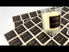 Ετικέτα με ηλεκτροπληρωμένα μεταλλικά γράμματα μπουκάλια αρωμάτων χρυσό νικέλιο ανάγλυφο κερί προειδοποιητικές ετικέτες