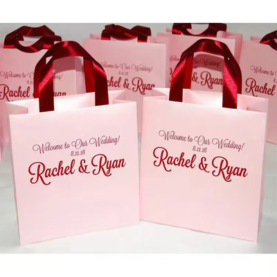 Καλή τιμή Ροζ Custom Holiday Gift Bags 3D Effect Kraft Shopping Bags Προσαρμοσμένο λογότυπο σε απευθείας σύνδεση