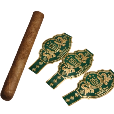 Καλή τιμή High Quality Custom Cigar Ring Label Sticker Waterproof  OEM Vinyl UV Printed Cigar Ring Private Branding Cigar Label Sticker σε απευθείας σύνδεση