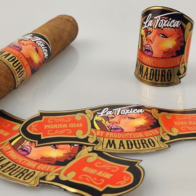 Καλή τιμή 2025 Ζεστή πώληση Αδιάβροχο υψηλής ποιότητας Custom Cigar Ετικέτα Χρυσό φύλλο εκτύπωση με ιδιωτικό λογότυπο & μάρκες Εμφυτοποιημένη εκτύπωση Quick Sticker σε απευθείας σύνδεση