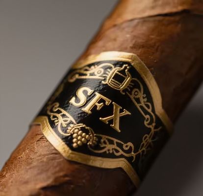 Καλή τιμή Customized Shape ISO9001 Certified Full-automatic Production Gold Foil Embossed Cigar Label Adhesive Sticker σε απευθείας σύνδεση